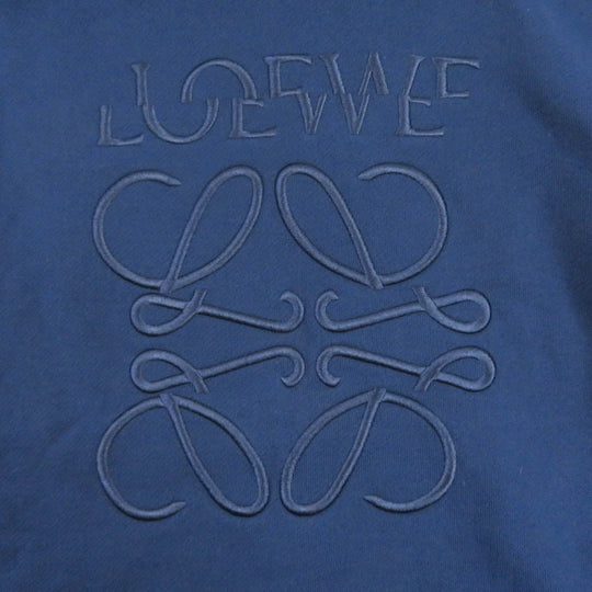 LOEWE Hoodie H526Y25X39 Main: 100% cotton, Part: 100% polyester Prussian blue mens M Used Authentic