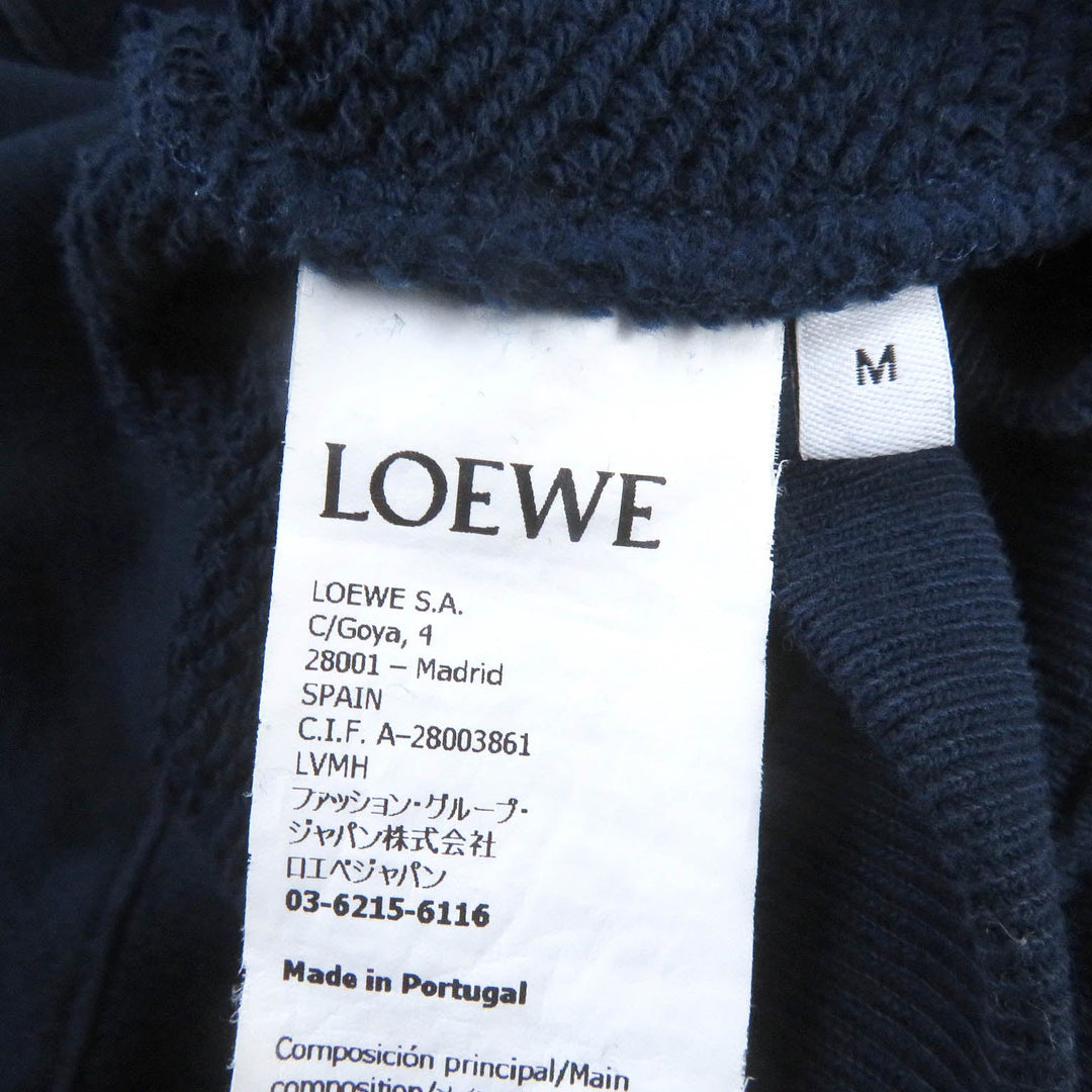 LOEWE Hoodie H526Y25X39 Main: 100% cotton, Part: 100% polyester Prussian blue mens M Used Authentic
