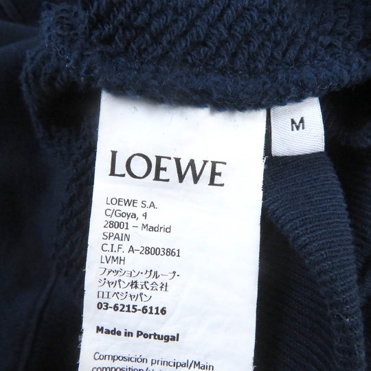 LOEWE Hoodie H526Y25X39 Main: 100% cotton, Part: 100% polyester Prussian blue mens M Used Authentic