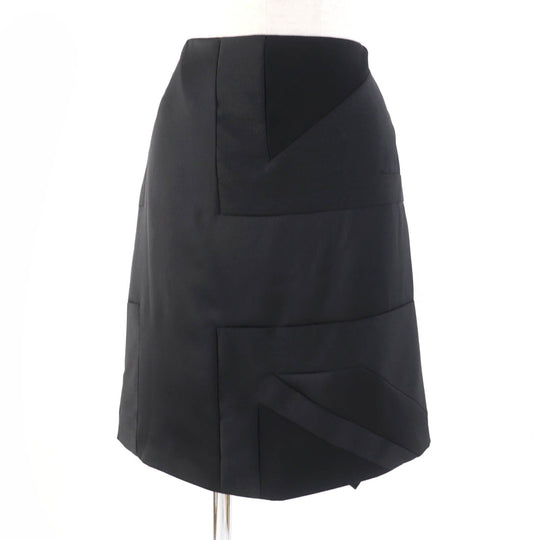 BURBERRY Tight Skirt 8046842 Main: 100% polyester, some parts: 60% mohair, some parts: 40% wool, lining: 100% silk black Women 36 Used Authentic