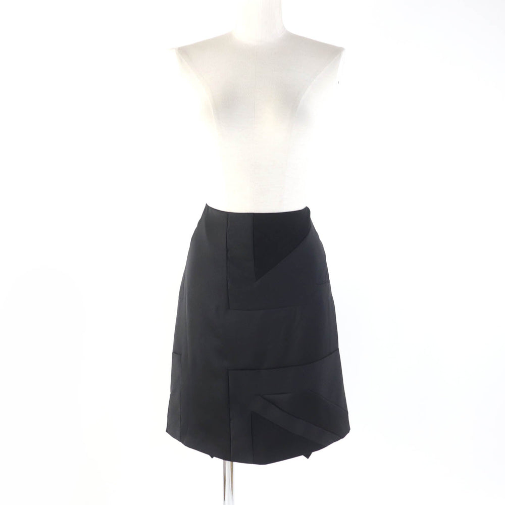 BURBERRY Tight Skirt 8046842 Main: 100% polyester, some parts: 60% mohair, some parts: 40% wool, lining: 100% silk black Women 36 Used Authentic
