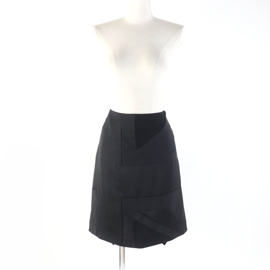 BURBERRY Tight Skirt 8046842 Main: 100% polyester, some parts: 60% mohair, some parts: 40% wool, lining: 100% silk black Women 36 Used Authentic
