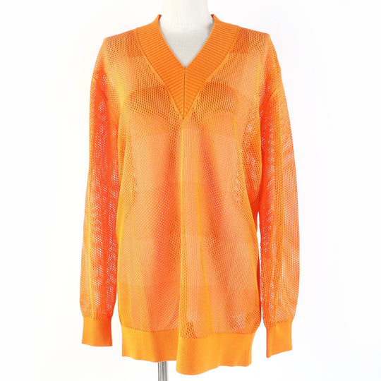 BURBERRY Tunic 8041344 Main: 100% rayon, part: 97% rayon, part: 2% nylon, part: 1% polyurethane, part: 97% rayon : 2% nylon : 1% polyester Orange Women S Used Authentic