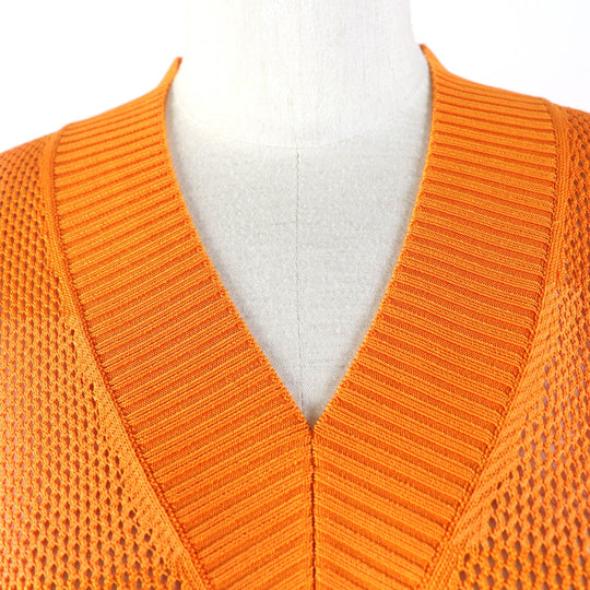 BURBERRY Tunic 8041344 Main: 100% rayon, part: 97% rayon, part: 2% nylon, part: 1% polyurethane, part: 97% rayon : 2% nylon : 1% polyester Orange Women S Used Authentic