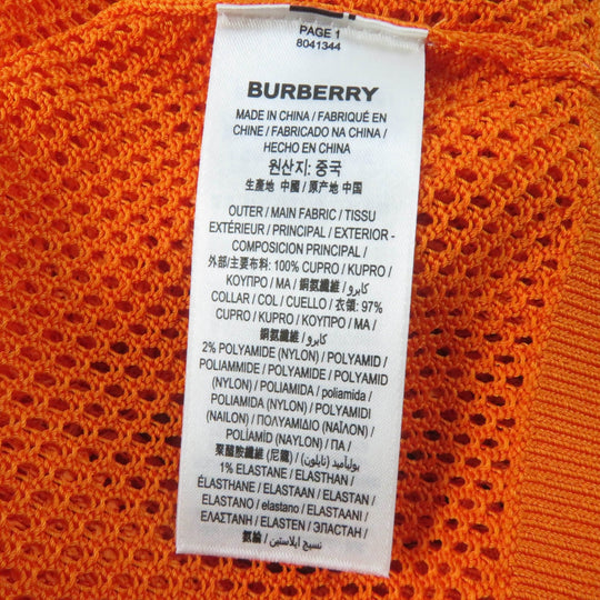 BURBERRY Tunic 8041344 Main: 100% rayon, part: 97% rayon, part: 2% nylon, part: 1% polyurethane, part: 97% rayon : 2% nylon : 1% polyester Orange Women S Used Authentic
