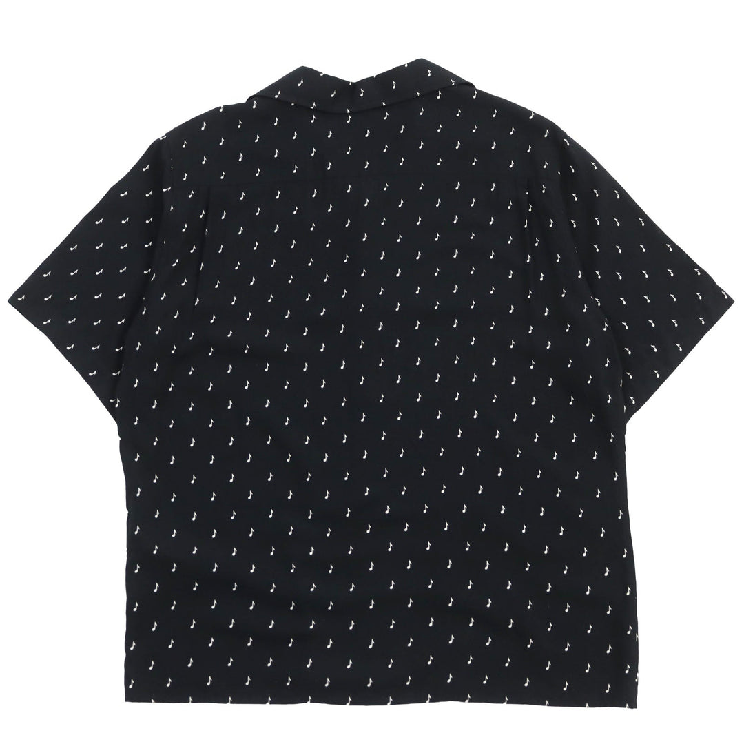 CELINE Short sleeve shirt 2C036736D Main: 100% rayon black mens 37 Used Authentic