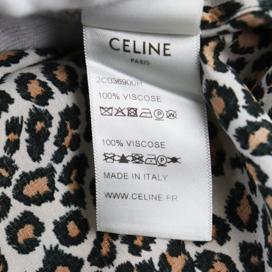 CELINE Short sleeve shirt 2C036900H Main: 100% rayon beige mens 40 Used Authentic