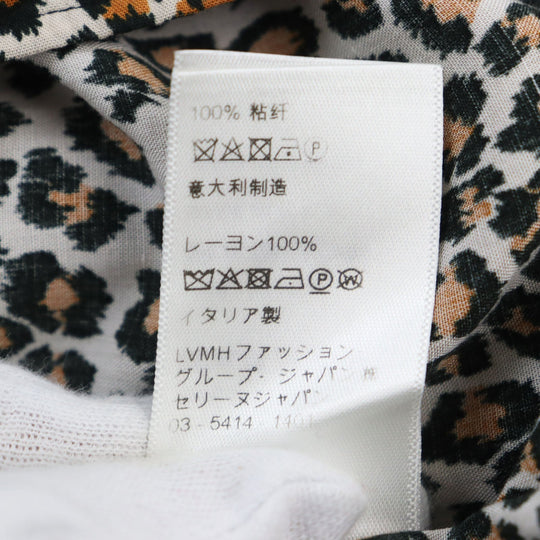 CELINE Short sleeve shirt 2C036900H Main: 100% rayon beige mens 40 Used Authentic