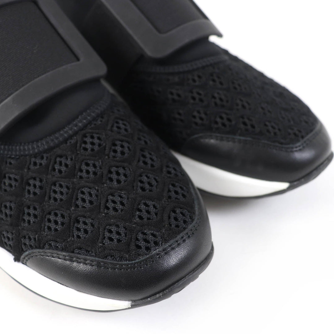 ROGERVIVIER Low cut sneakers Leather x fabric black VIV RUN Women 37 1/2 Used Authentic
