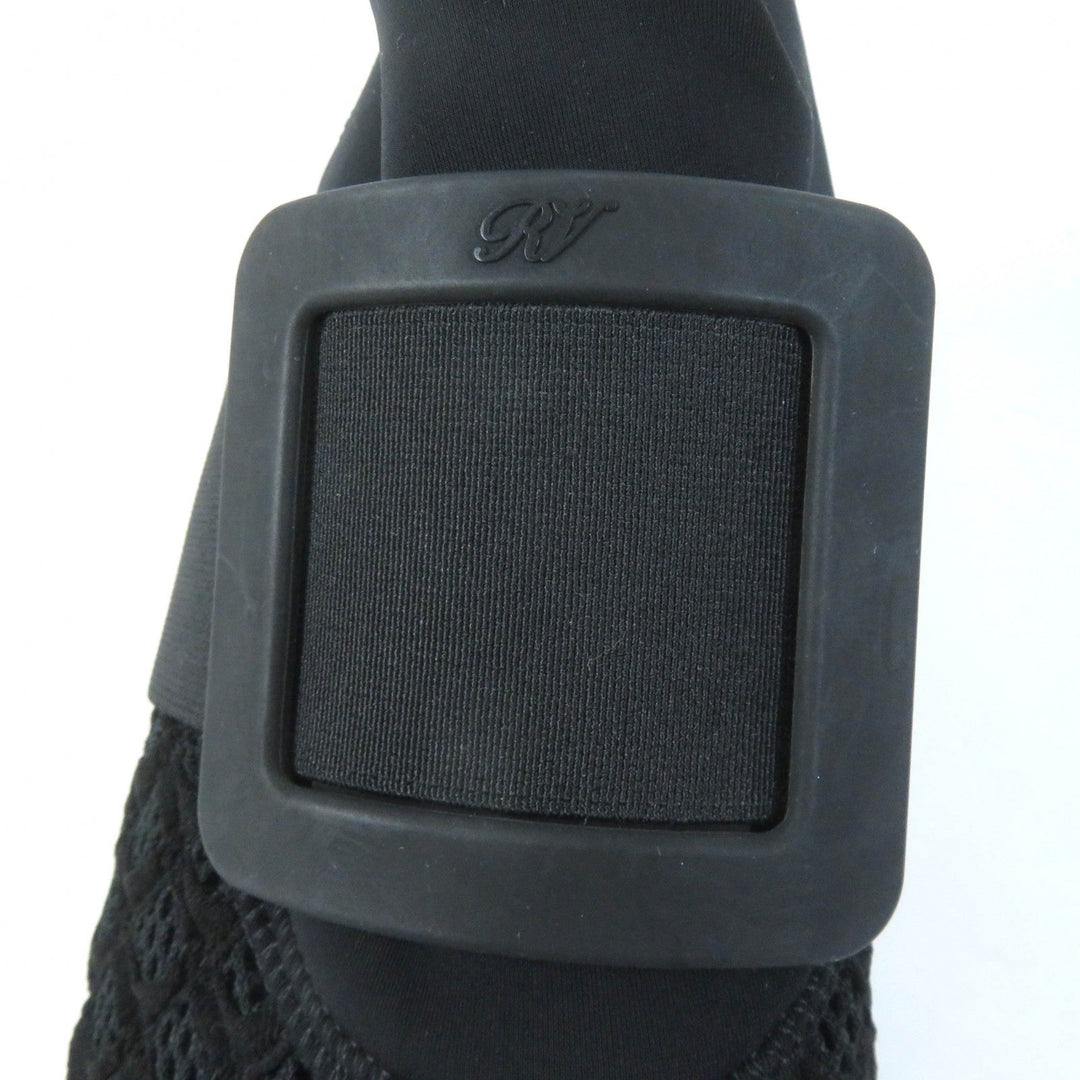 ROGERVIVIER Low cut sneakers Leather x fabric black VIV RUN Women 37 1/2 Used Authentic