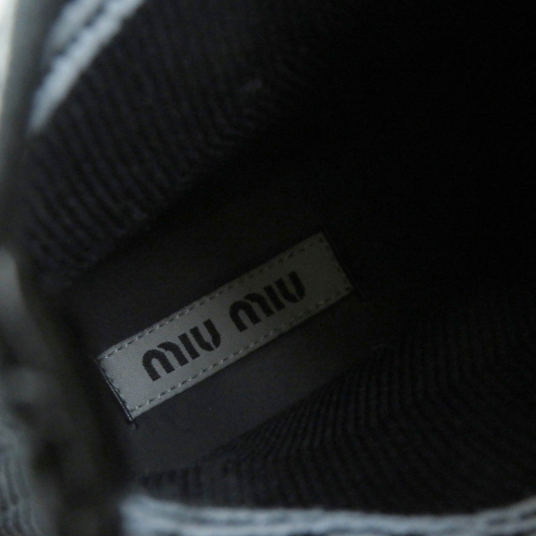 MIUMIU sneakers knit black Women 36.5 Used Authentic
