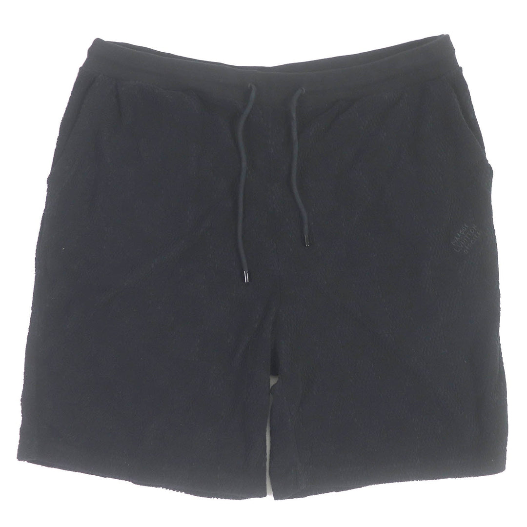 LOUIS VUITTON Shorts 1AFRBR Main: 85% cotton, Main: 15% nylon black Damier French terry cotton shorts mens(Unisex) 5L Used Authentic