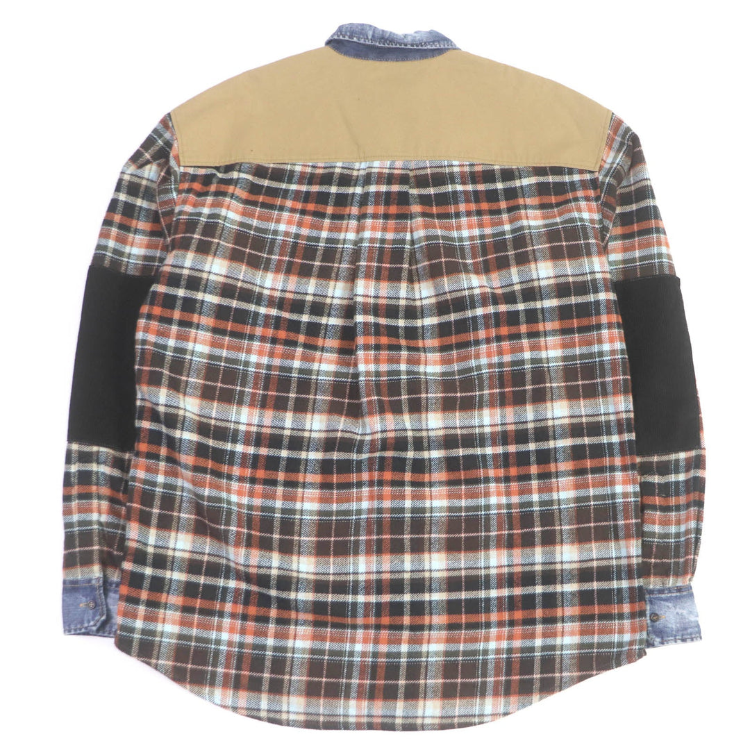DSQUARED2 Long sleeve shirt S71DM0653 Main: 76% cotton, Main: 24% polyester, Part: 100% cotton, Part: 98% cotton, Part: 2% polyurethane Brown type mens 50 Used Authentic