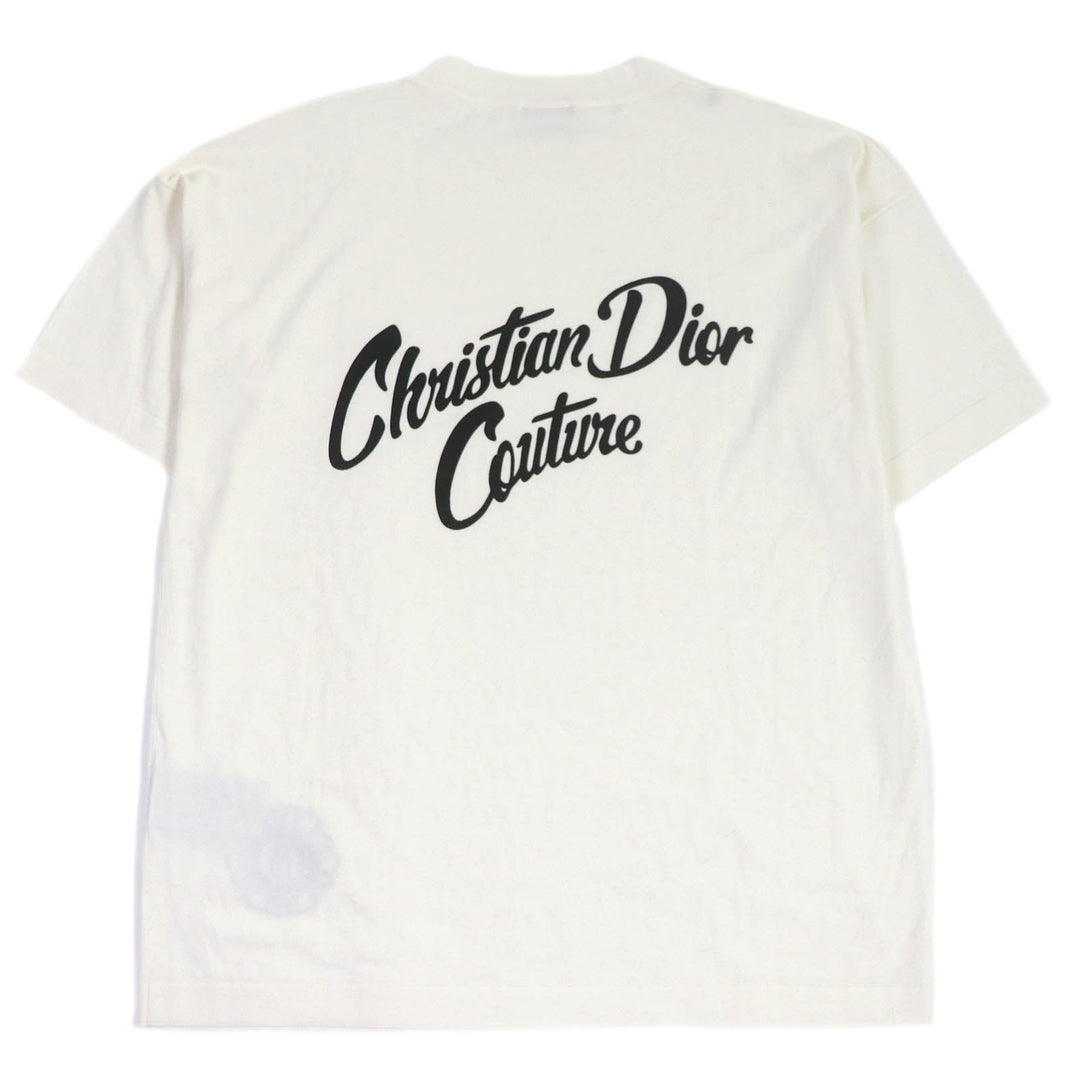 Dior HOMME Short sleeve knit 483M648AT823 Main: 70% cotton, Main: 30% silk, Part: 100% rayon Ivory mens M Used Authentic