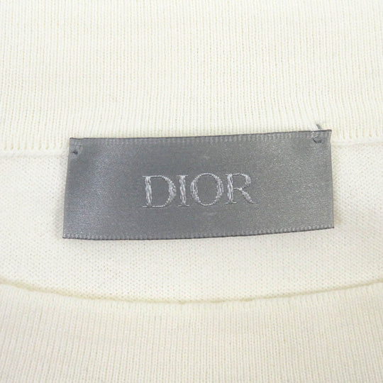 Dior HOMME Short sleeve knit 483M648AT823 Main: 70% cotton, Main: 30% silk, Part: 100% rayon Ivory mens M Used Authentic