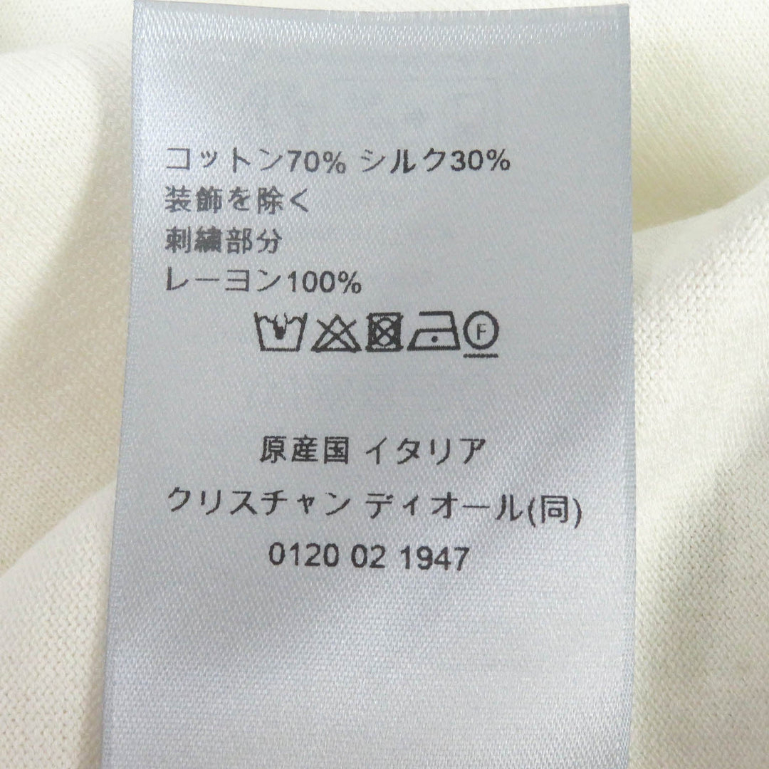 Dior HOMME Short sleeve knit 483M648AT823 Main: 70% cotton, Main: 30% silk, Part: 100% rayon Ivory mens M Used Authentic