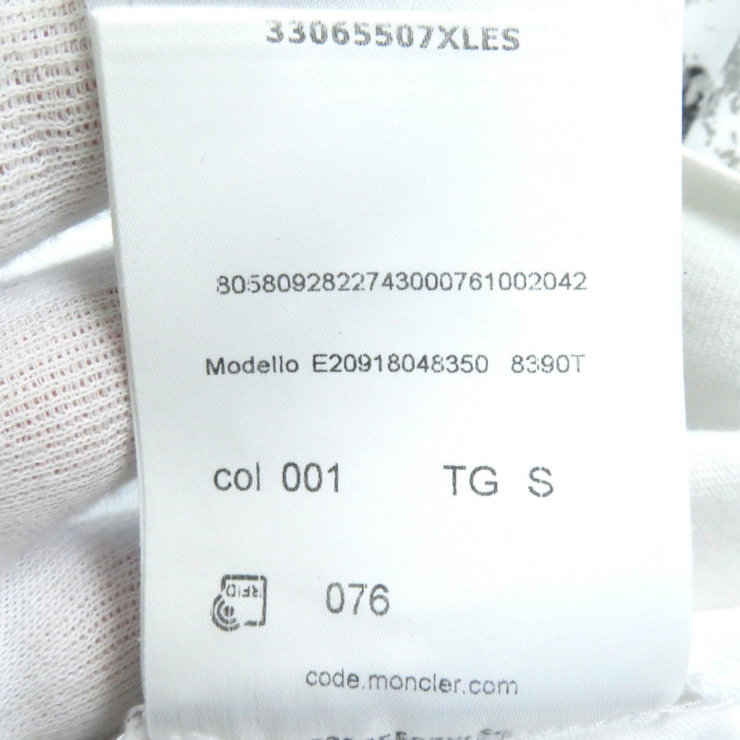 MONCLER Short sleeve T-shirt E20918048350 Main: 100% cotton White Gray Red MAGLIA T-SHIRTS mens S Used Authentic