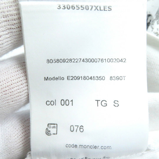 MONCLER Short sleeve T-shirt E20918048350 Main: 100% cotton White Gray Red MAGLIA T-SHIRTS mens S Used Authentic