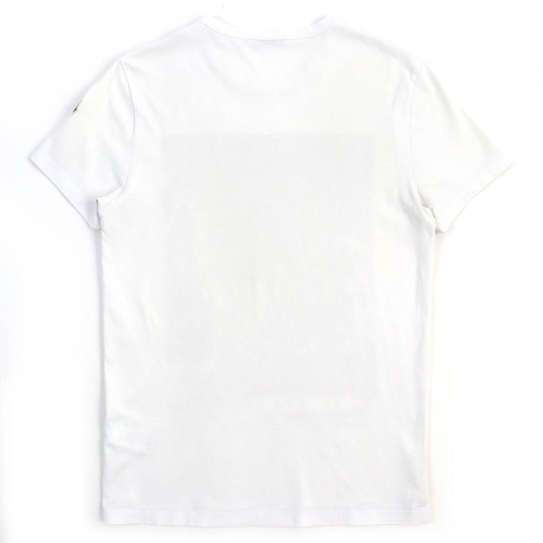 MONCLER Short sleeve T-shirt E20918048350 Main: 100% cotton White Gray Red MAGLIA T-SHIRTS mens S Used Authentic
