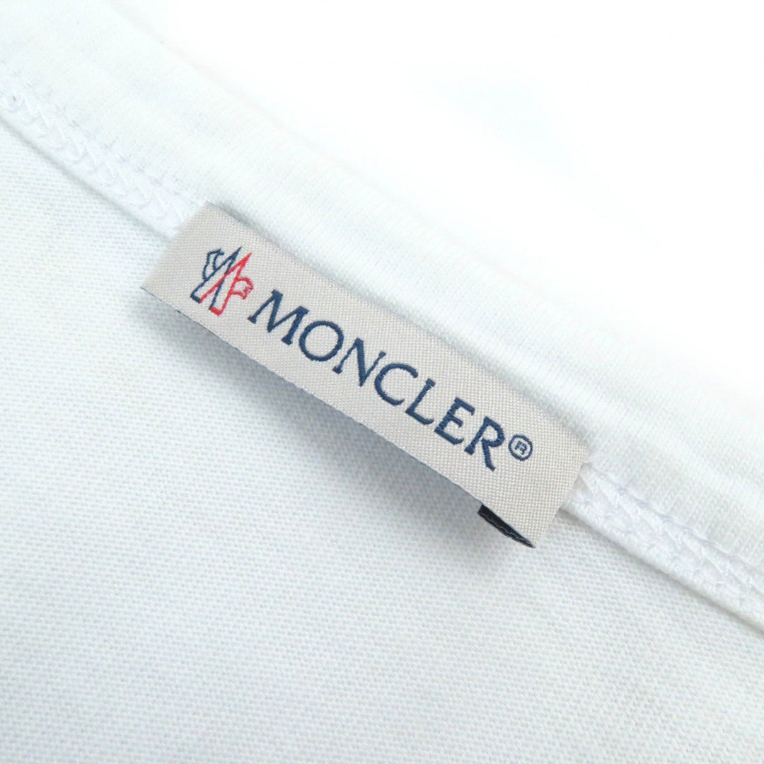 MONCLER Short sleeve T-shirt E20918048350 Main: 100% cotton White Gray Red MAGLIA T-SHIRTS mens S Used Authentic