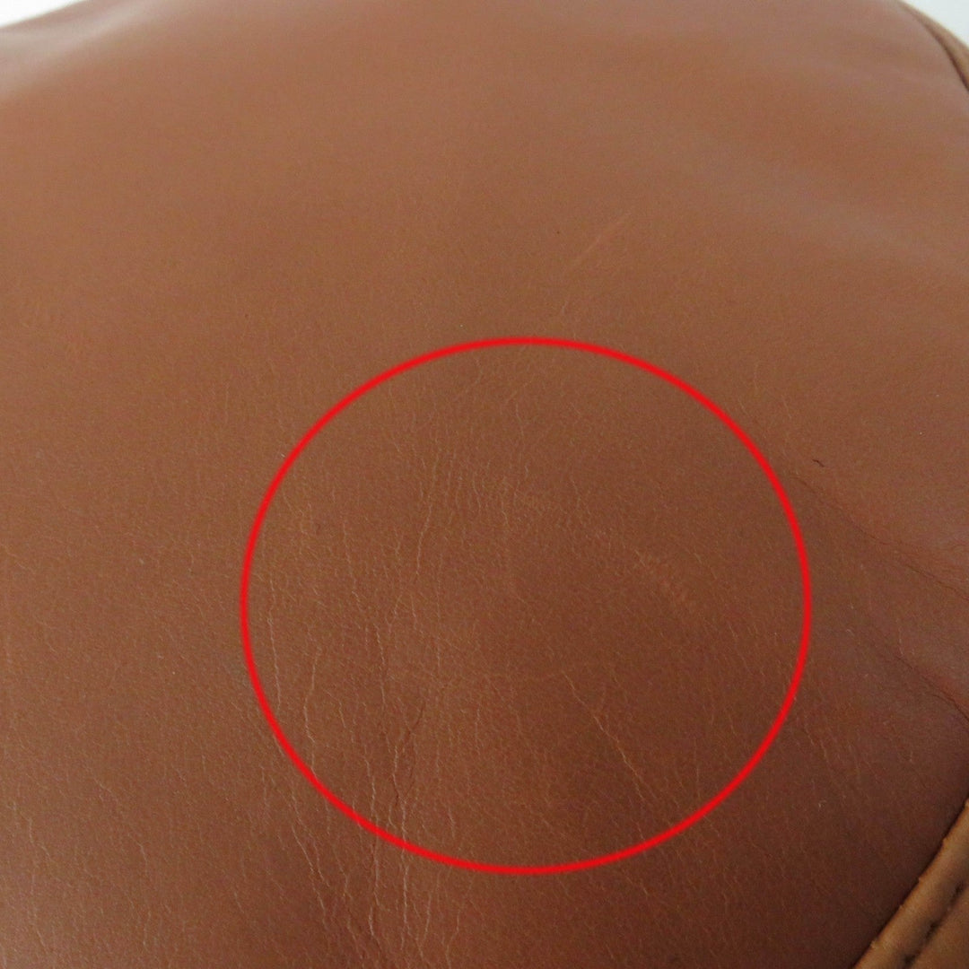 HERMES hat Main: Leather, Lining: 100% Cashmere Brown Ivory Women 58 Used Authentic