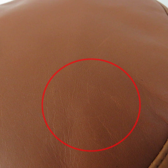 HERMES hat Main: Leather, Lining: 100% Cashmere Brown Ivory Women 58 Used Authentic