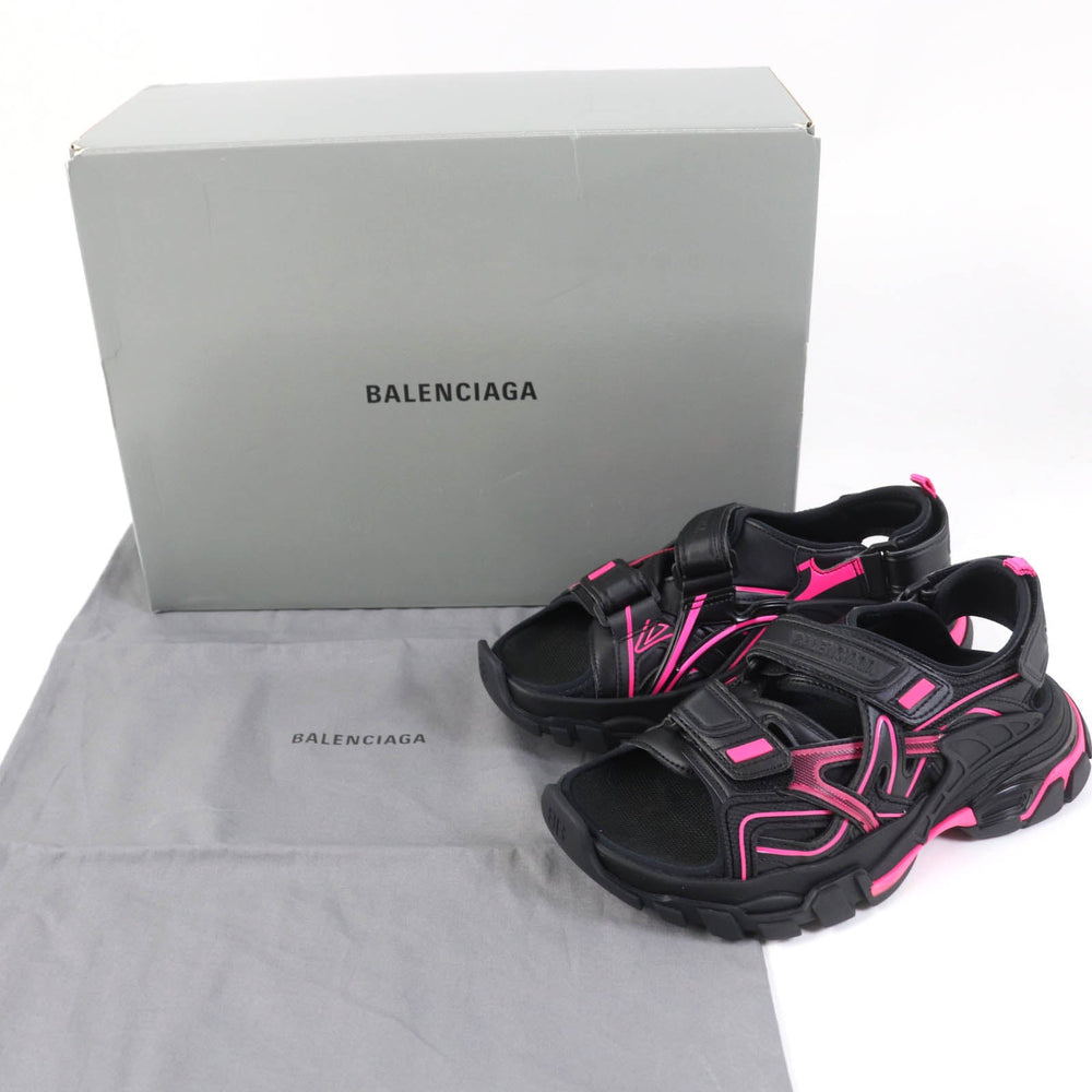 BALENCIAGA Sandals 617543 Main: Leather Black pink Track Sandal Women 36 Used Authentic