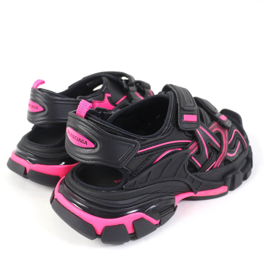 BALENCIAGA Sandals 617543 Main: Leather Black pink Track Sandal Women 36 Used Authentic