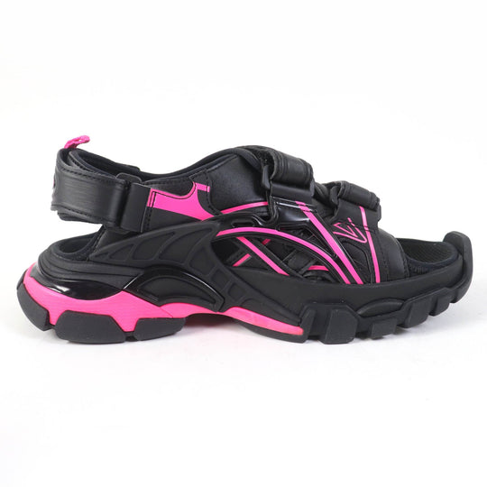 BALENCIAGA Sandals 617543 Main: Leather Black pink Track Sandal Women 36 Used Authentic