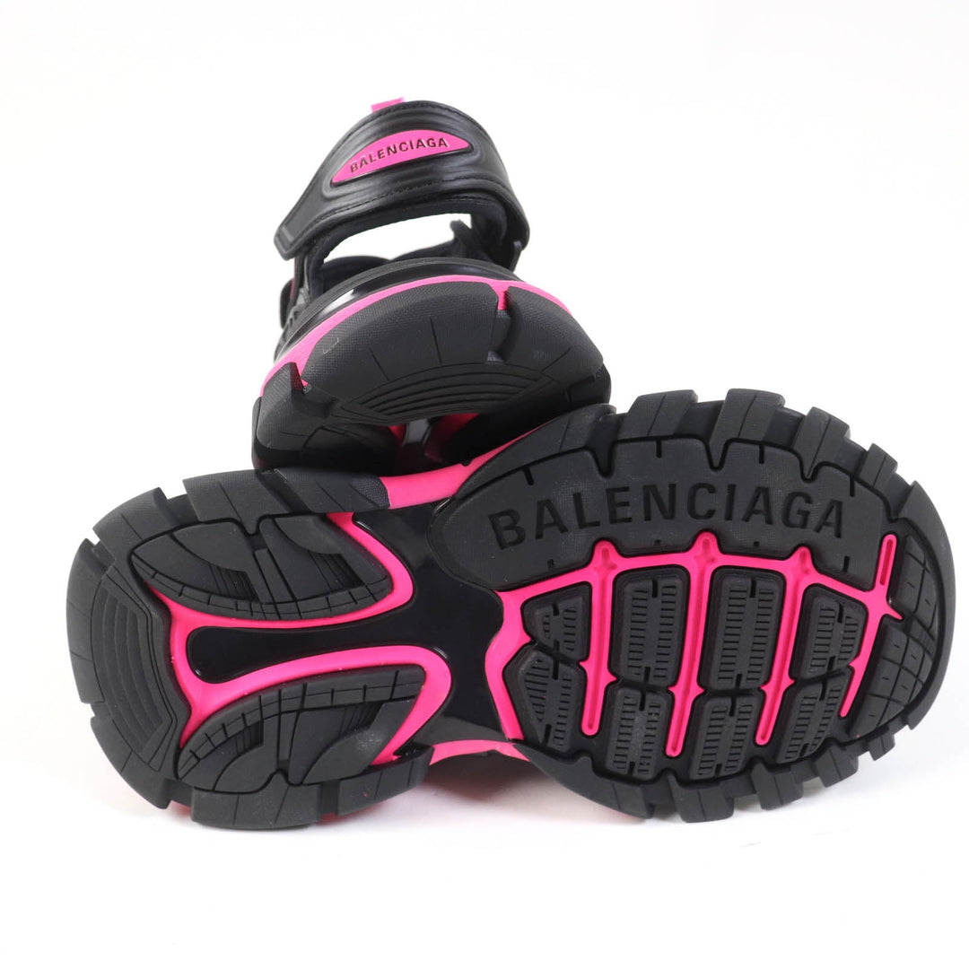 BALENCIAGA Sandals 617543 Main: Leather Black pink Track Sandal Women 36 Used Authentic