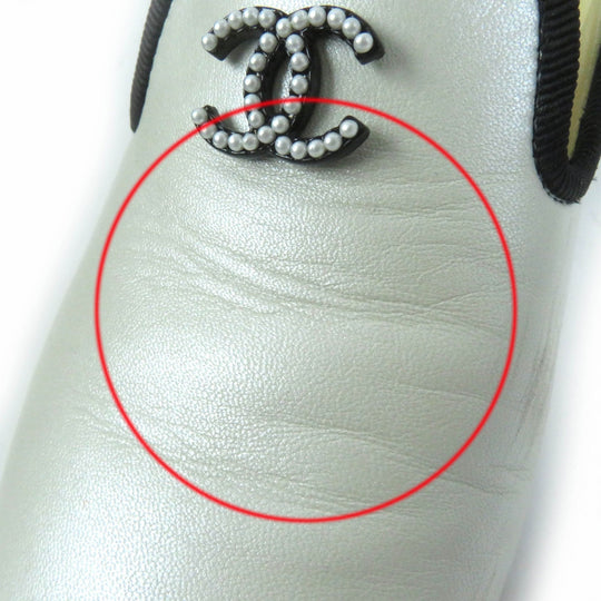 CHANEL Leather shoes 16P G31630 Main: Leather White black Women 35 Used Authentic
