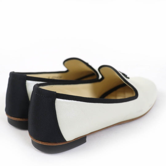 CHANEL Leather shoes 16P G31630 Main: Leather White black Women 35 Used Authentic