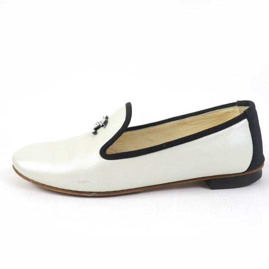 CHANEL Leather shoes 16P G31630 Main: Leather White black Women 35 Used Authentic