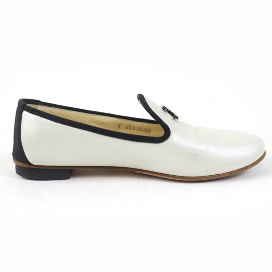 CHANEL Leather shoes 16P G31630 Main: Leather White black Women 35 Used Authentic