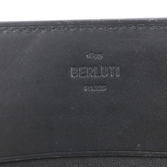 Berluti name card holder scritto leather Brown Inbuia mens Used Authentic