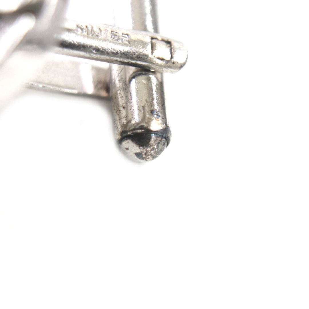 Dunhill cuffs Main�FSV925 Silver mens Used Authentic