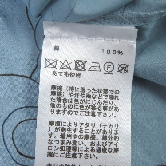 HERMES Long sleeve shirt Main: 100% cotton Ciel Couvel Selles en Fragments Finesse mens 44 Used Authentic
