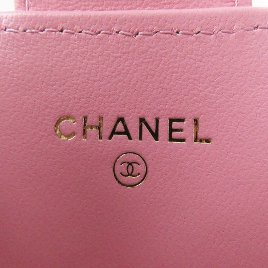 CHANEL Long Wallet Purse C3487T33 AP0241 Main: Lambskin pink Matrasse Classic long flap wallet Women Used Authentic