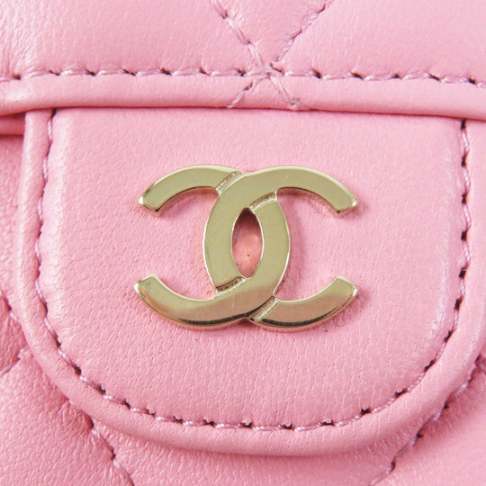CHANEL Long Wallet Purse C3487T33 AP0241 Main: Lambskin pink Matrasse Classic long flap wallet Women Used Authentic