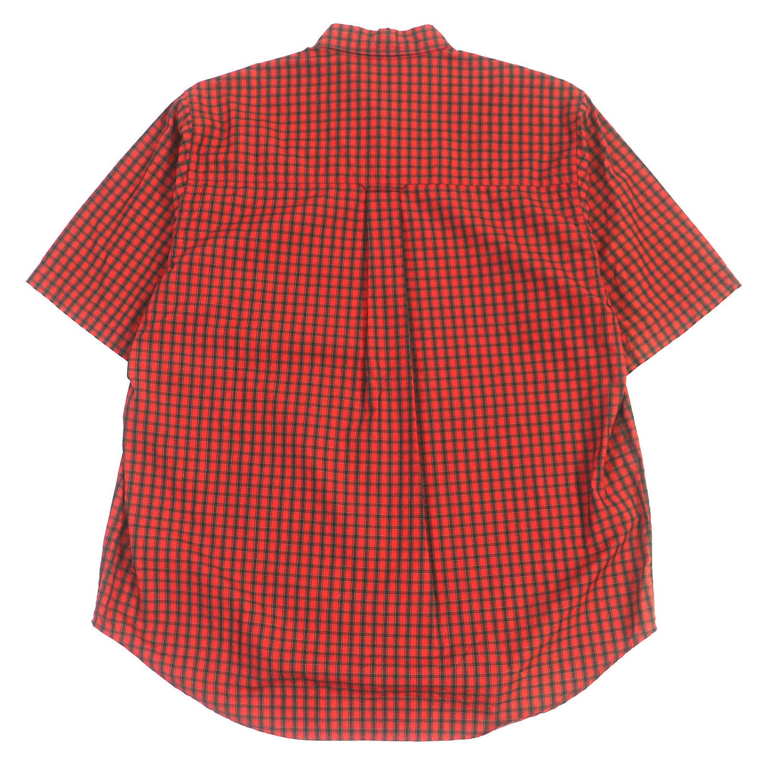 BALENCIAGA Short sleeve shirt 556869 Main: 100% cotton Red mens 37 Used Authentic