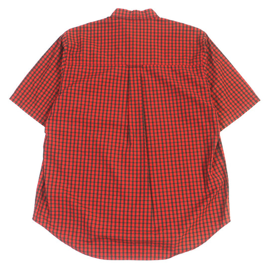 BALENCIAGA Short sleeve shirt 556869 Main: 100% cotton Red mens 37 Used Authentic