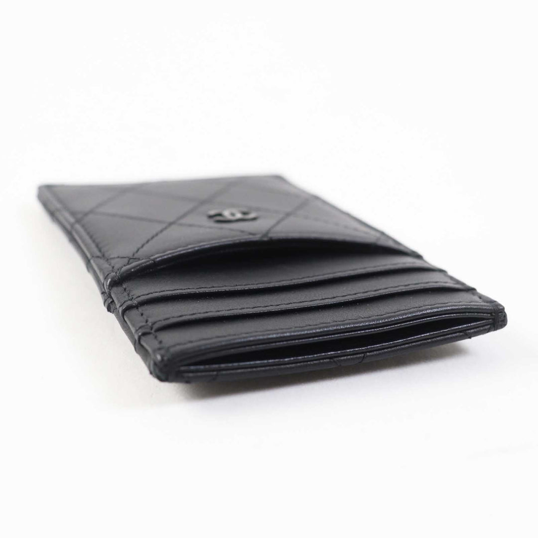 CHANEL Card Case AP3595 Main: Lamb leather black Matrasse Women Used Authentic