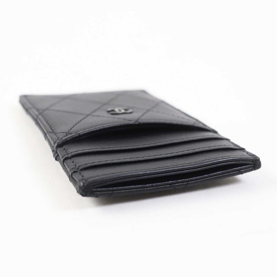 CHANEL Card Case AP3595 Main: Lamb leather black Matrasse Women Used Authentic