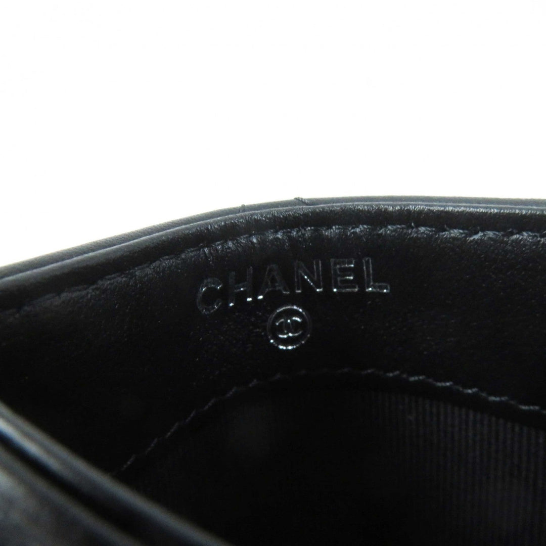 CHANEL Card Case AP3595 Main: Lamb leather black Matrasse Women Used Authentic
