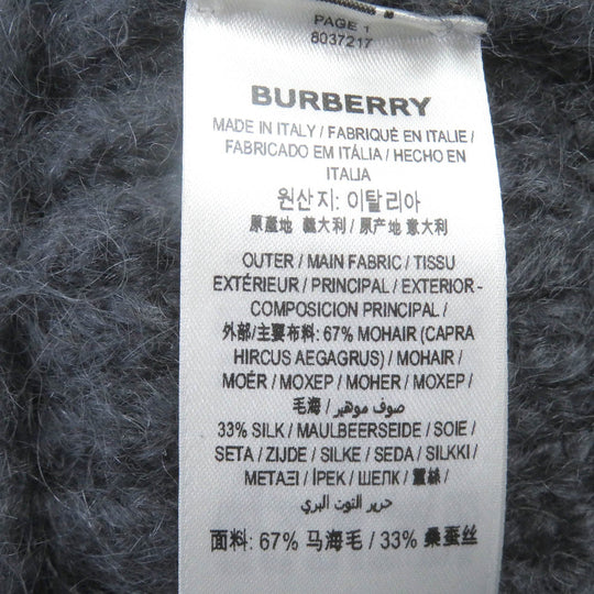 BURBERRY sweater 8037217 Main: 67% mohair, Main: 33% silk gray mens XS Used Authentic