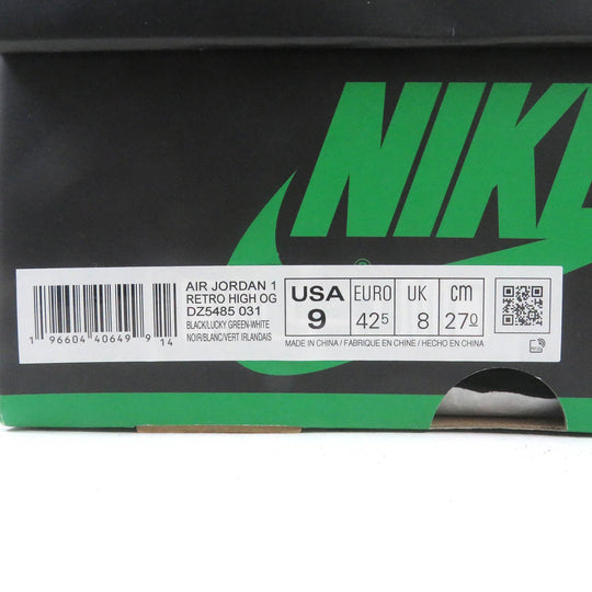 NIKE High cut sneakers DZ5485-031 Main: Leather Black Lucky Green AIR JORDAN 1 RETRO HIGH OG CELTICS mens 27 Used Authentic