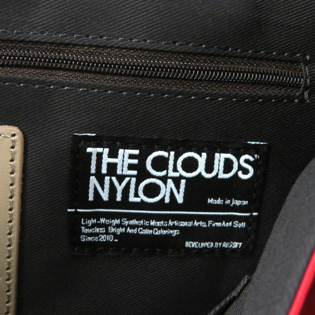 russet Handbag Outer: Nylon, PVC backing Lining: Cotton Leather: Cowhide Red light blue THE CLOUDS NYLON Women Used Authentic