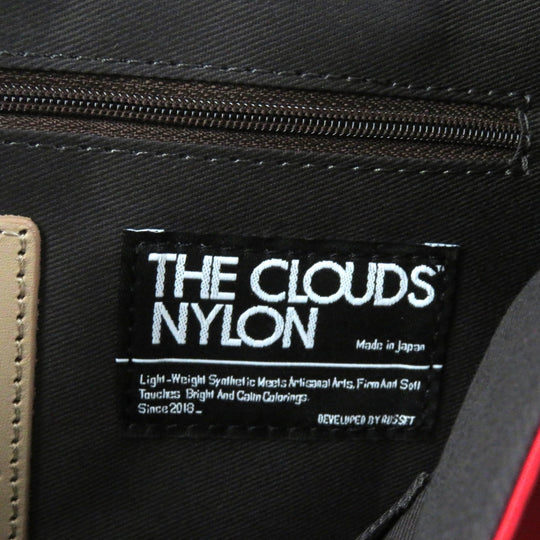 russet Handbag Outer: Nylon, PVC backing Lining: Cotton Leather: Cowhide Red light blue THE CLOUDS NYLON Women Used Authentic