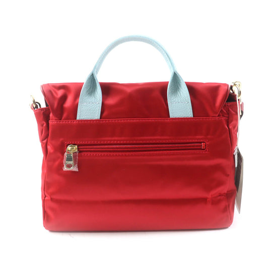 russet Handbag Outer: Nylon, PVC backing Lining: Cotton Leather: Cowhide Red light blue THE CLOUDS NYLON Women Used Authentic