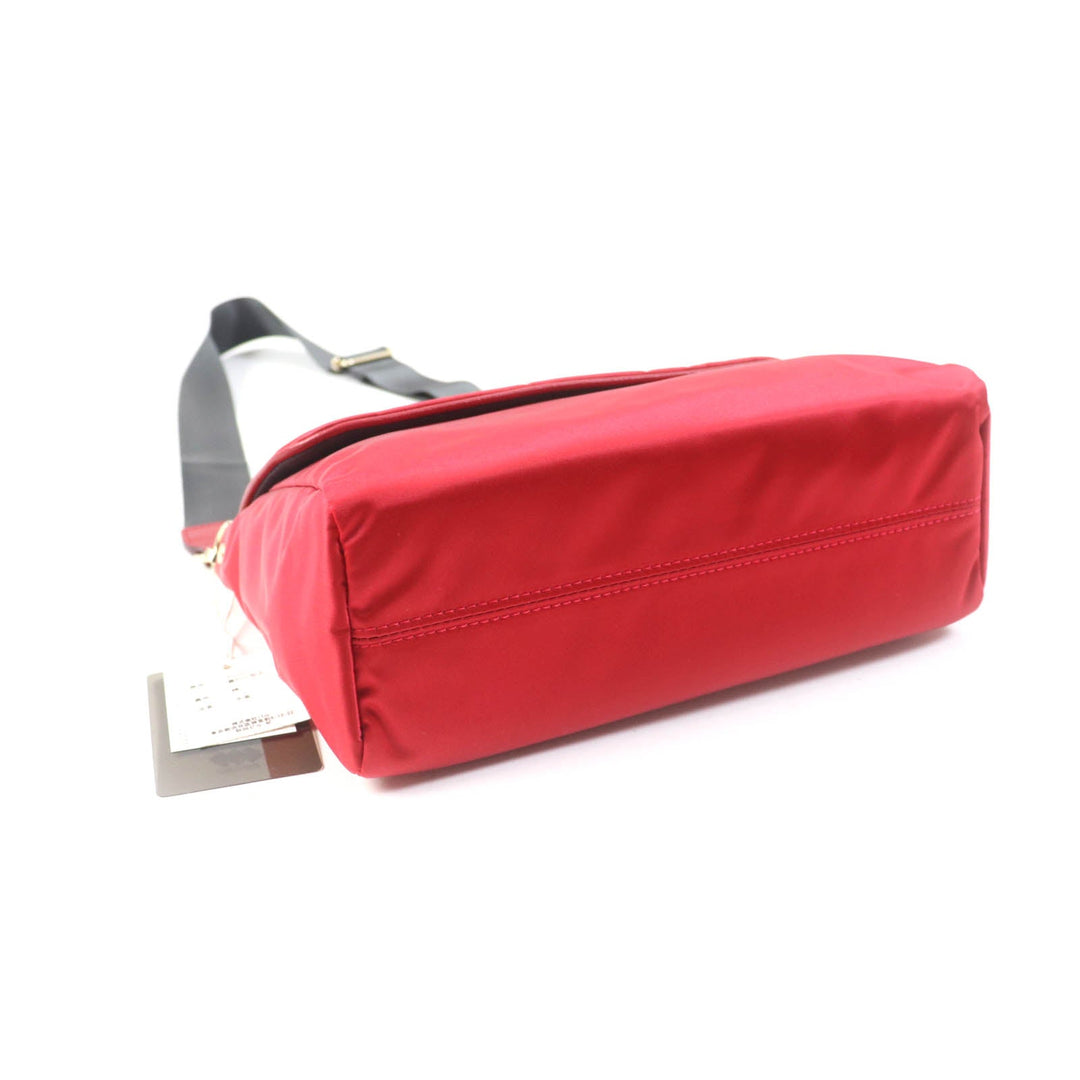 russet Handbag Outer: Nylon, PVC backing Lining: Cotton Leather: Cowhide Red light blue THE CLOUDS NYLON Women Used Authentic